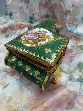 Vintage Limoges Porcelain Piano Trinket box Jewelry too